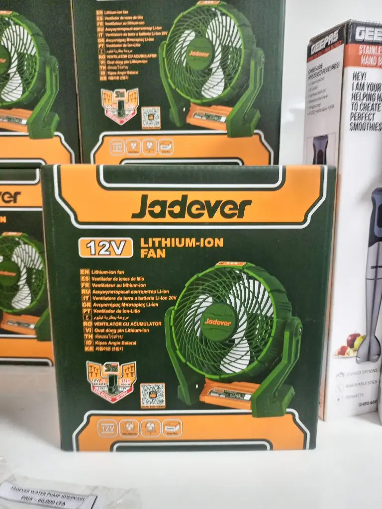 Jadever Ventilateur lithium-ion 12V